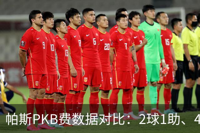 帕斯PKB费数据对比：2球1助、4射4正vs0球0助、1射0正